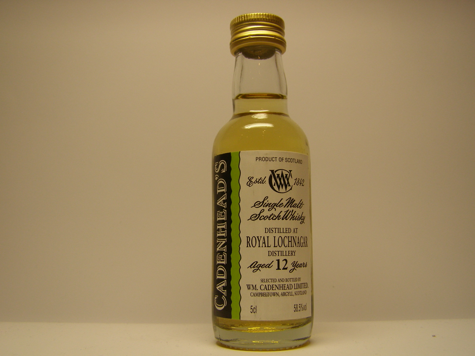 SMSW 12yo "Cadenhead´s" 5cl 58,5%vol